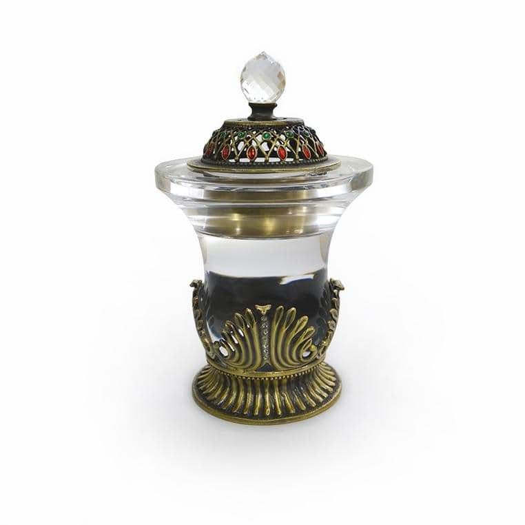 Luxury Crystal Antique Gold Bakhoor Burner by Lattafa - image 2