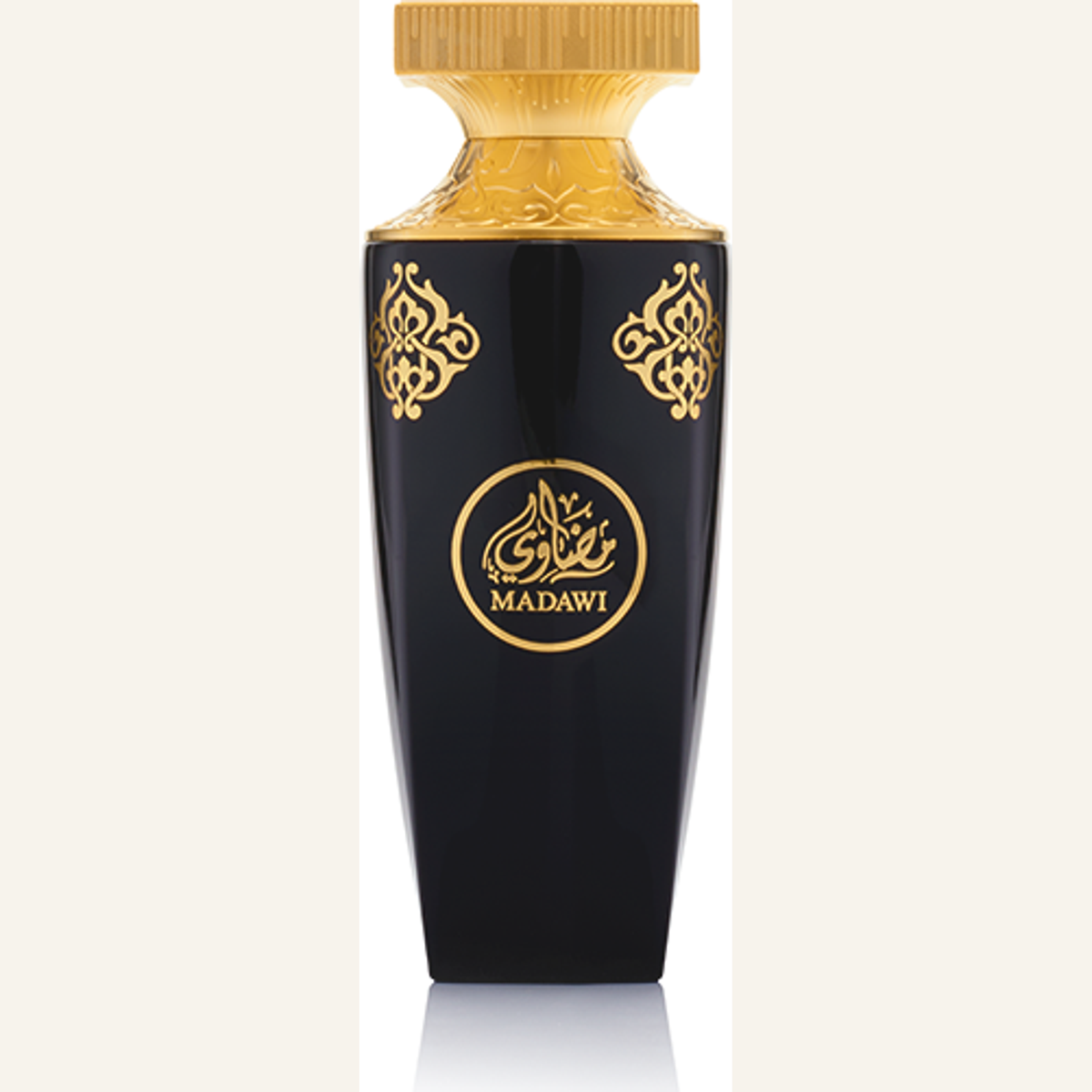 Madawi 90ml by Arabian Oud on cream background
