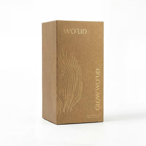 Glow Wo’ud Perfume 100ml box packaging by Dubai Oud