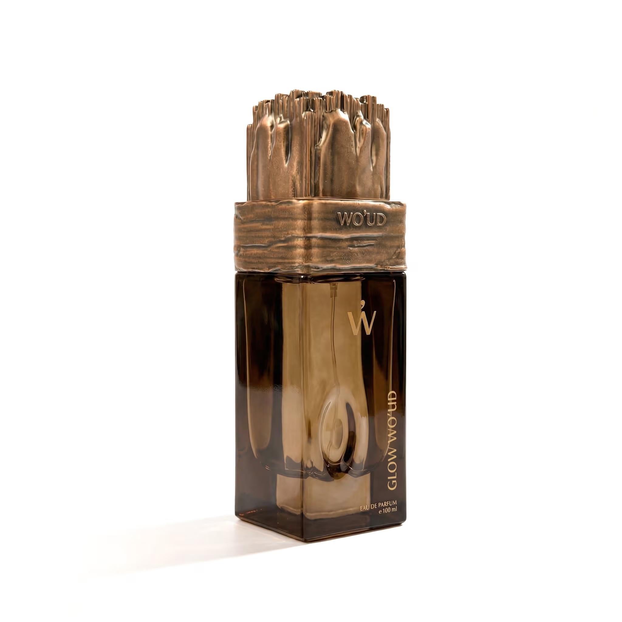Glow Wo’ud Perfume 100ml side view by Dubai Oud