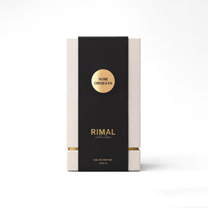 Noir Obsidian Perfume 100ml box packaging by Dubai Oud