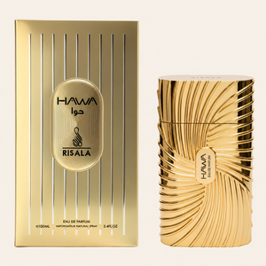 Risala Hawa Eau de Parfum 100ml perfume bottle with original box on cream background
