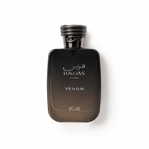 Rasasi Hawas Venom EDP 100ml bottle and box