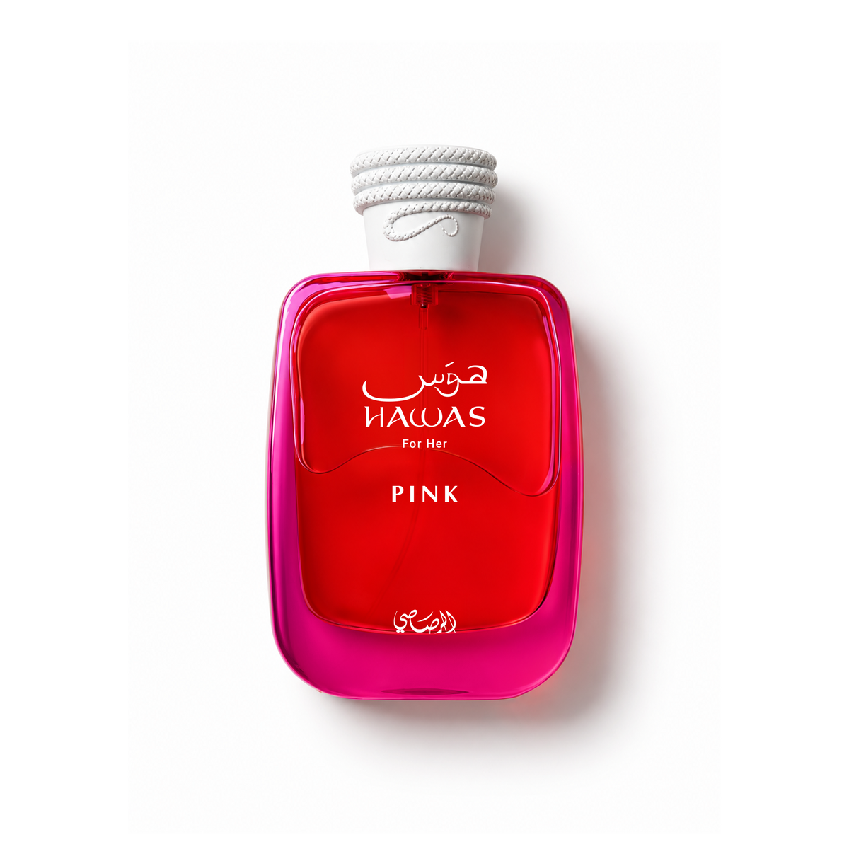 Rasasi Hawas Pink EDP 100ml bottle and box