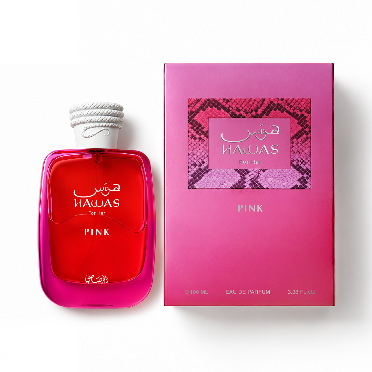 Rasasi Hawas Pink Eau de Parfum 100ml – side view