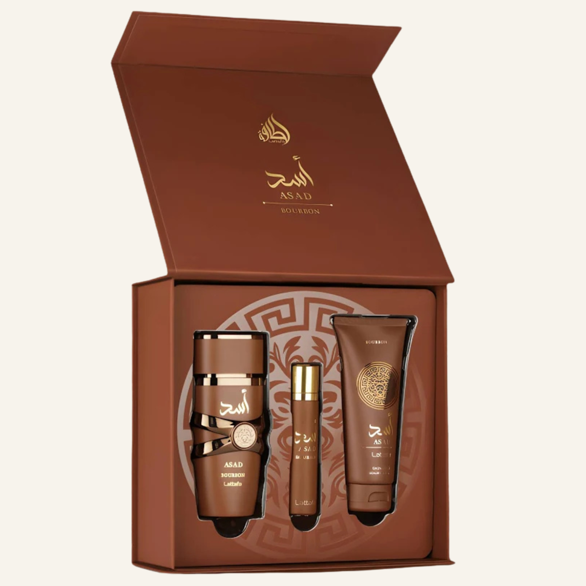 Lattafa Asad Bourbon Gift Set