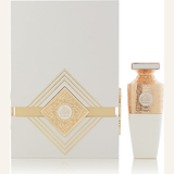 Madawi White 100ml by Arabian Oud on cream background