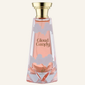 Khadlaj Cloud Candy EDP 100ml bottle, Dubai Oud background #f7f3ec