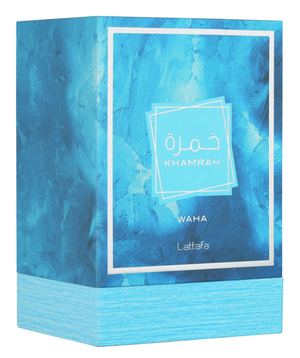Khamrah Waha Perfume 100ml box packaging by Dubai Oud