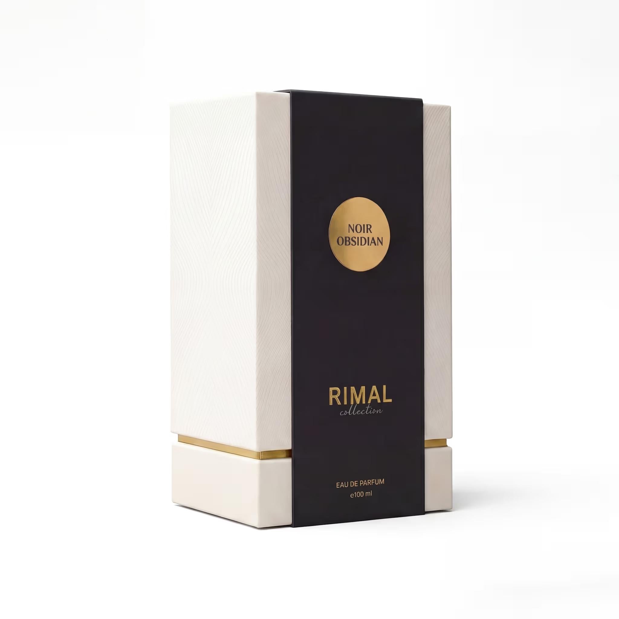 Noir Obsidian Perfume 100ml luxury packaging by Dubai Oud