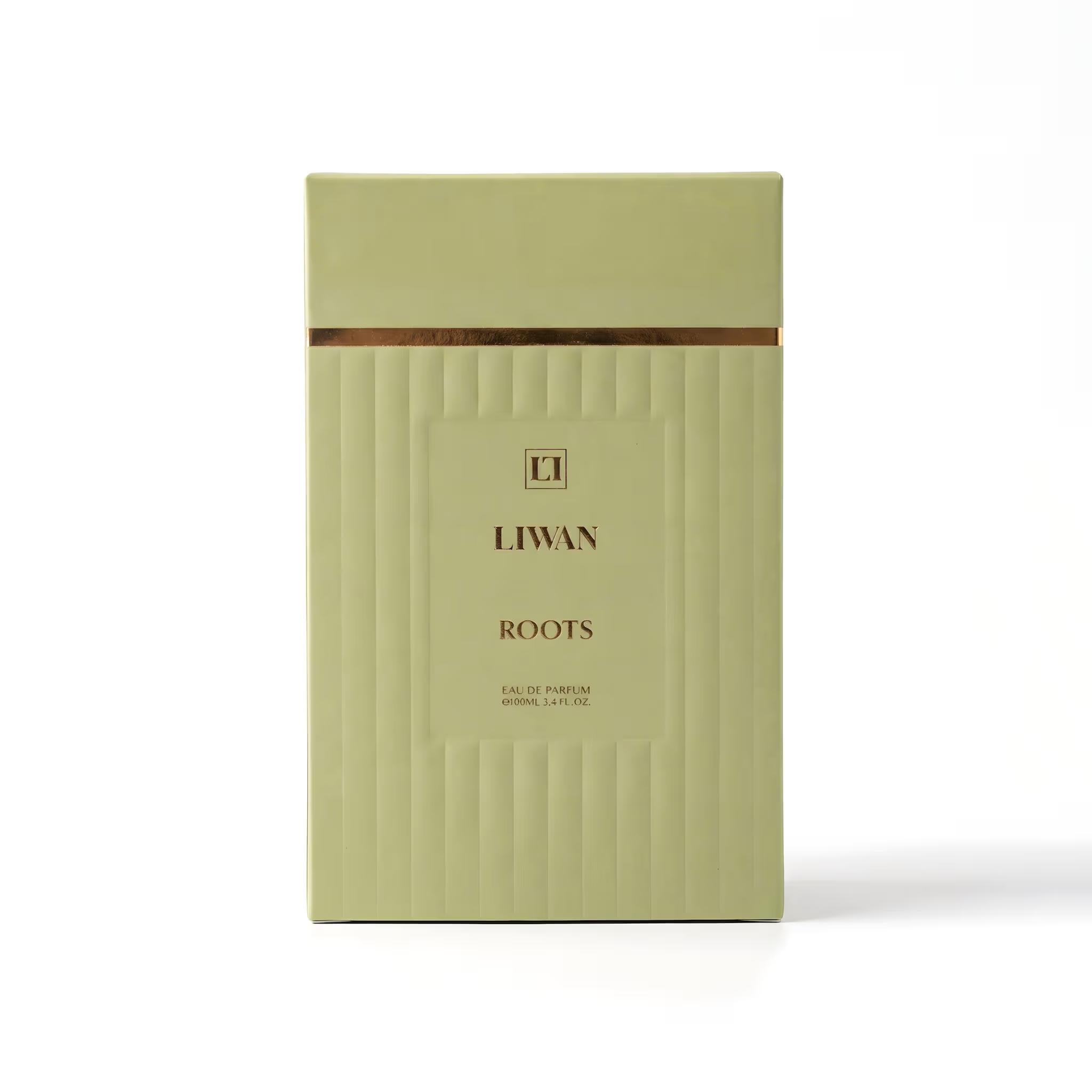 Roots Perfume 100ml box packaging by Dubai Oud