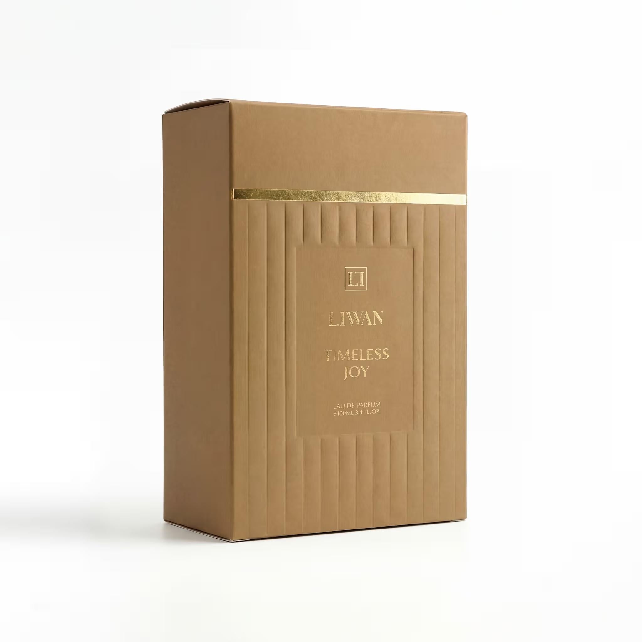 Timeless Joy Perfume 100ml box packaging by Dubai Oud