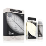Front view of Lattafa Najdia gift set with 100ml Eau de Parfum and 50ml deodorant